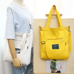 Soft Canvas Bag Large Capacity Women Shopping Bag Casual Hasp Ladies One Shoulder Tote Bags Fashion Zipper Women Handbags