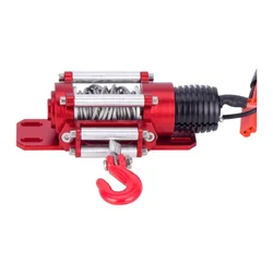 1:10 Scale RC Car Wired Automatic Simulated Metal Winch for 1/10 RC Crawler Axial SCX10 90046 TRX4 Redcat Gen8