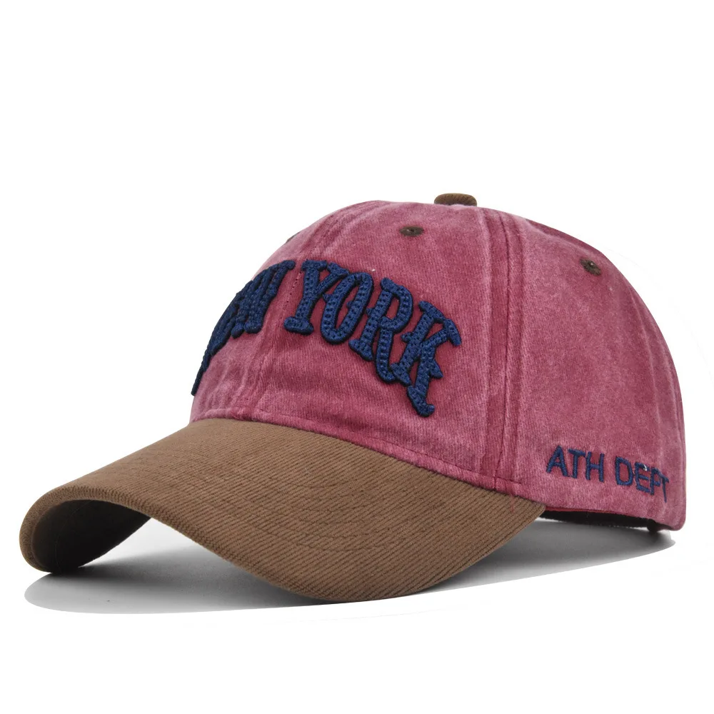 Fashion NEW YORK Embroidery Baseball Caps Outdoor Casual Adult Sun Hats Hip Hop Hat Sports Golf Caps Water Wash Snapback Hats