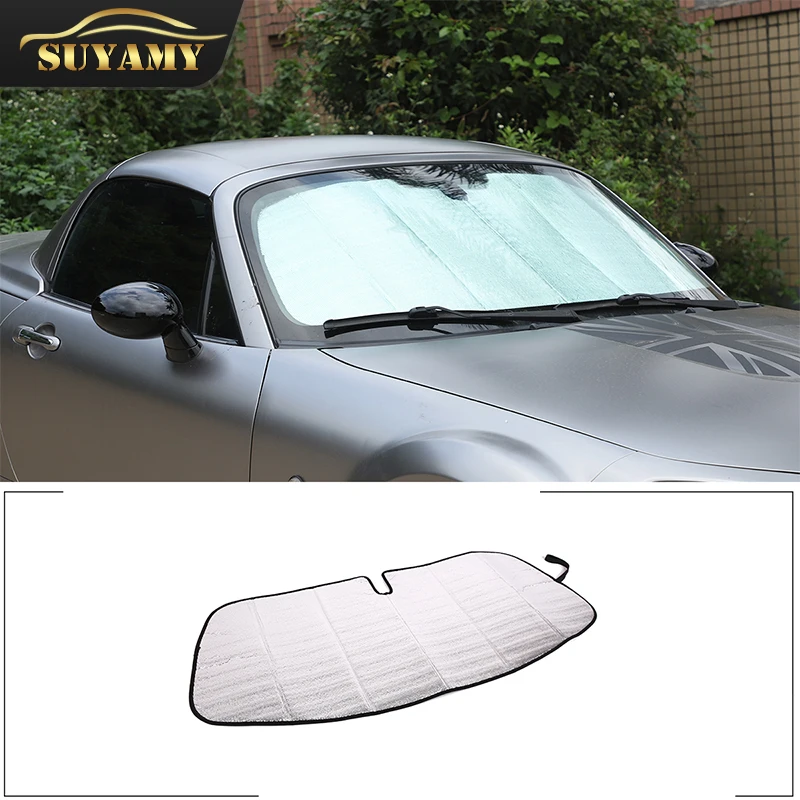 Car Sunshade Front Windshield Glass Sunshade Sunscreen Heat Insulation Pad For Mazda MX-5 NC 2009-2015 Accessories Interior