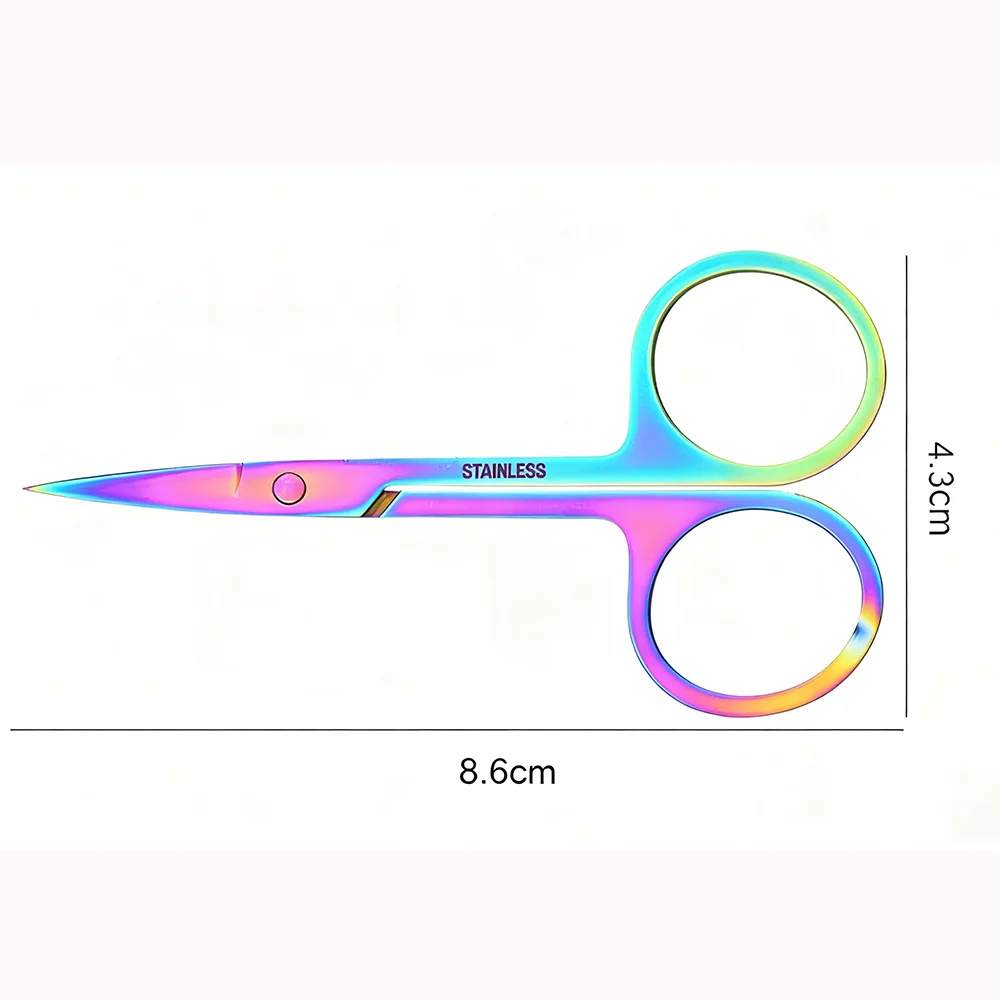1 PCS Multi-purpose Small Beard Scissors Eyebrow Scissors Colorful Trimming Tool for Nails & Cuticle image 6