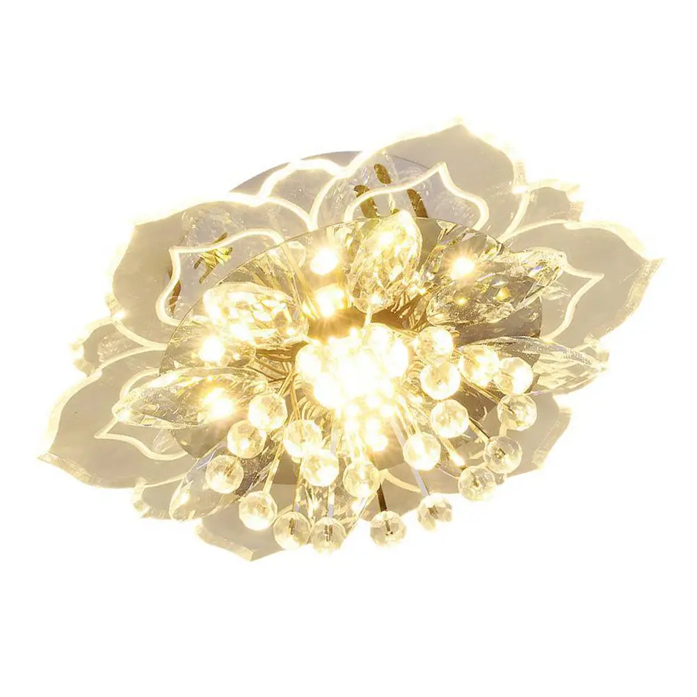 

1 шт. Простой подвесной светильник с хрустальными элементами для декора коридора, изящная потолочная лампа в современном стиле