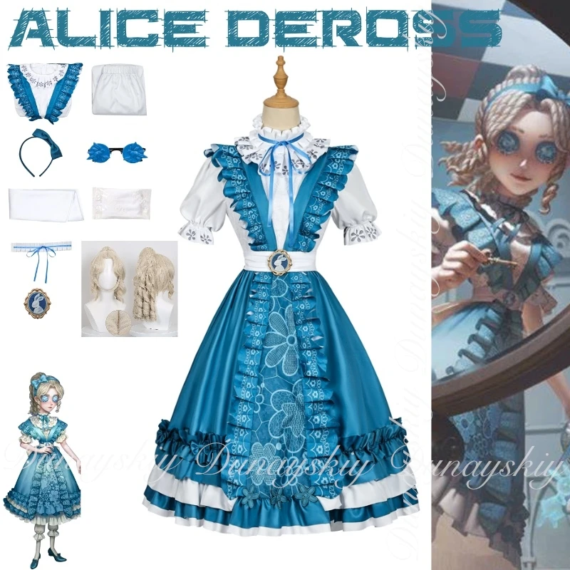Identity V Game One Character Survivor Reporter Alice DeRoss The Star Of Interpretation Alice In Dream Косплей Костюм Игровой набор