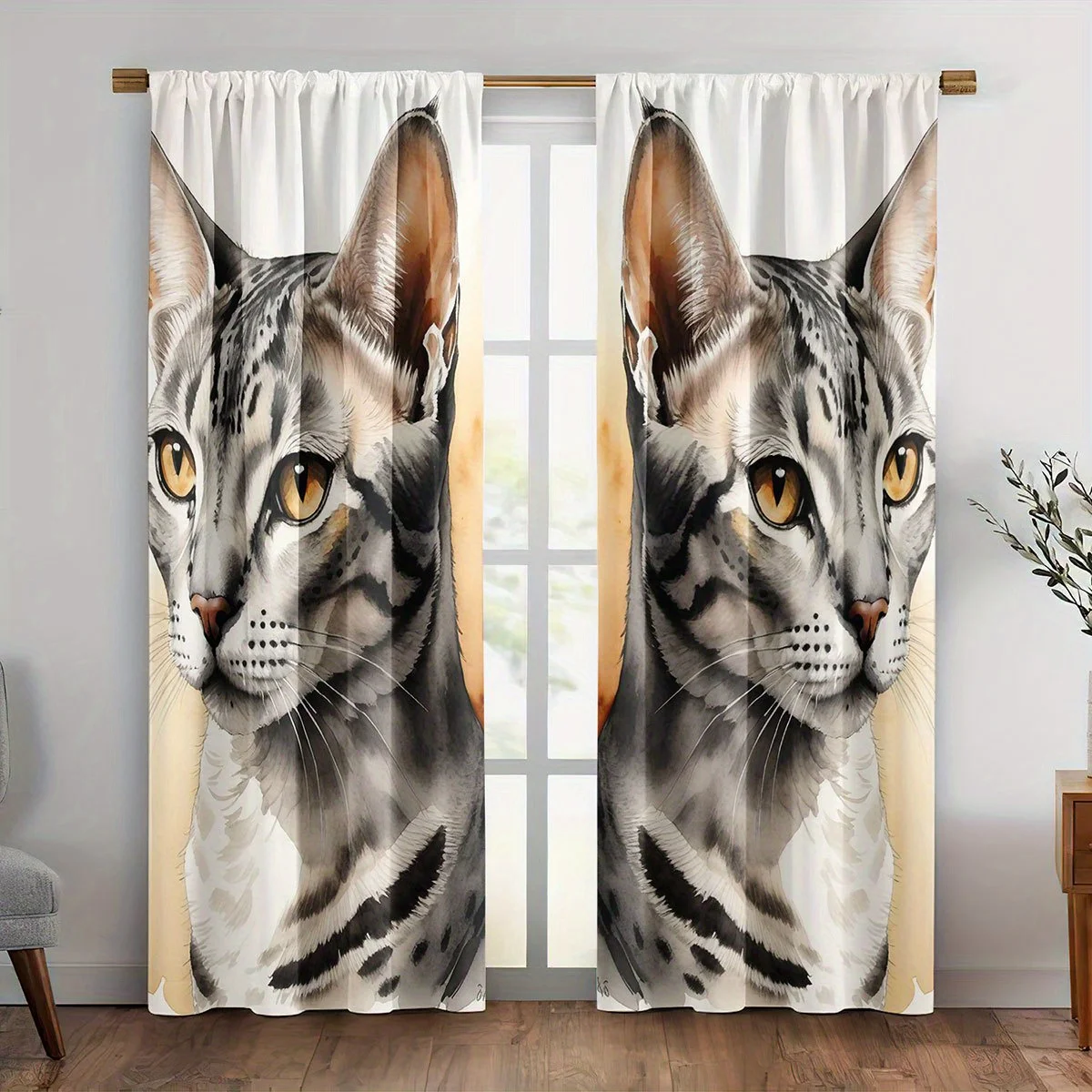 Majestic Leopard Print Wild Cat Curtains Animal Pattern Window Drapes Modern Home Decor Luxury Living Room Bedroom Curtains