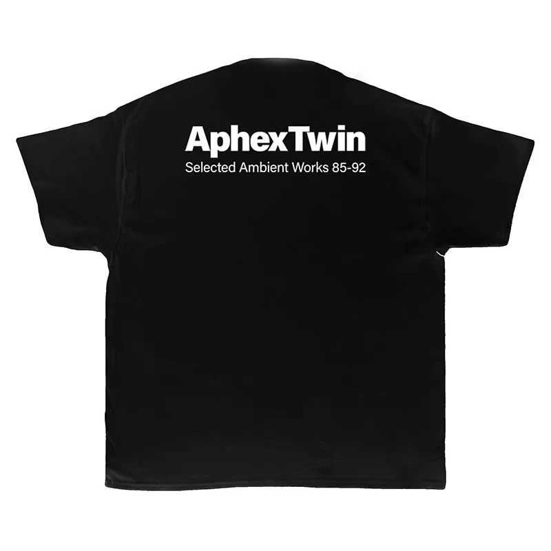 Camiseta de verano 2025 Aphex Twin de algodón de gran tamaño, camiseta de manga corta a la moda, camisetas para hombres y mujeres, ropa de calle Y2k, ropa Harajuku