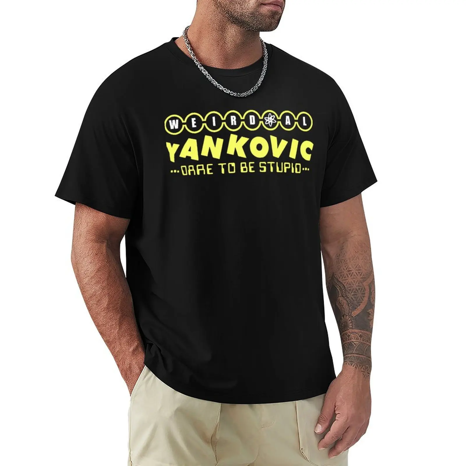 

Weird Al Arts Yankovic - Dare To Be Stupid T-Shirt Plus Size Basic Cotton T-Shirt