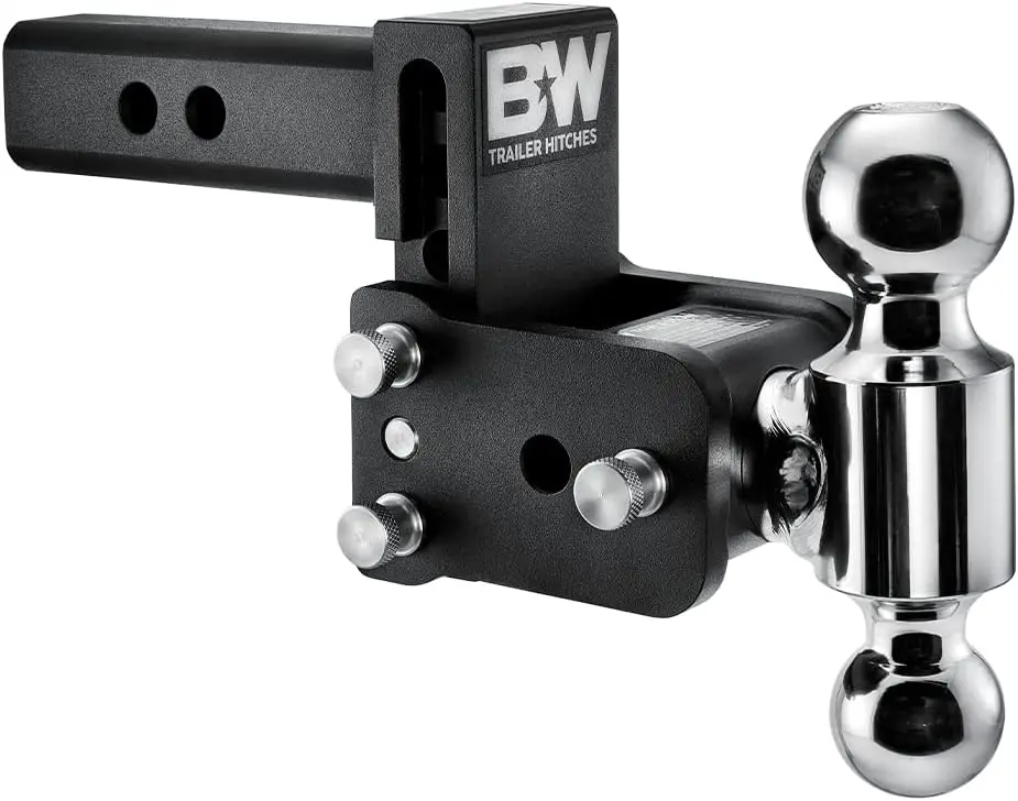 Tow & Stow Adjustable Trailer Hitch Ball Mount - Fits 2