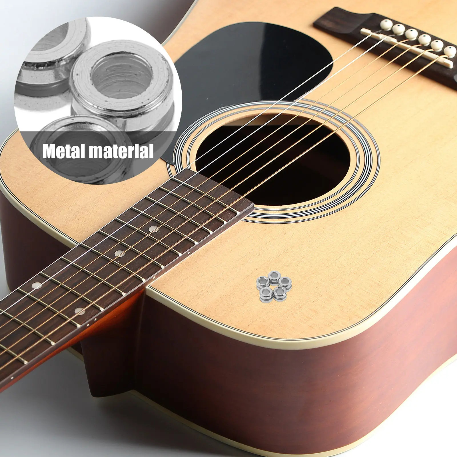

50Pcs Folk Guitar String Beads Metal Acoustic Guitar Tail Components Ball End Bridge Beads String Adjustment Parts