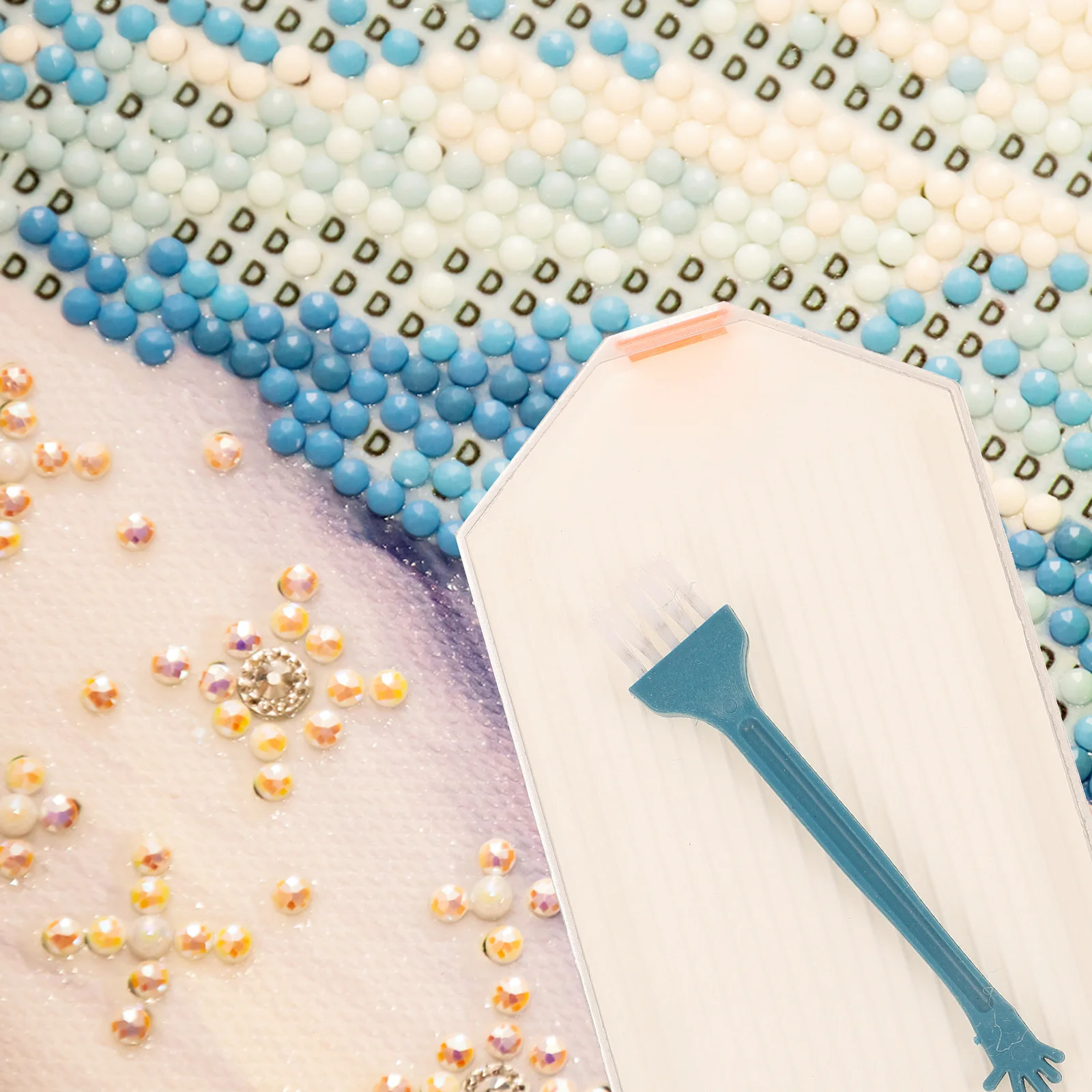 

2Sets Diamond Drawing Tray Plastic Storage Organizer for DIY Rhinestone Nail Art Beads Jewelry Holder Drill Tools