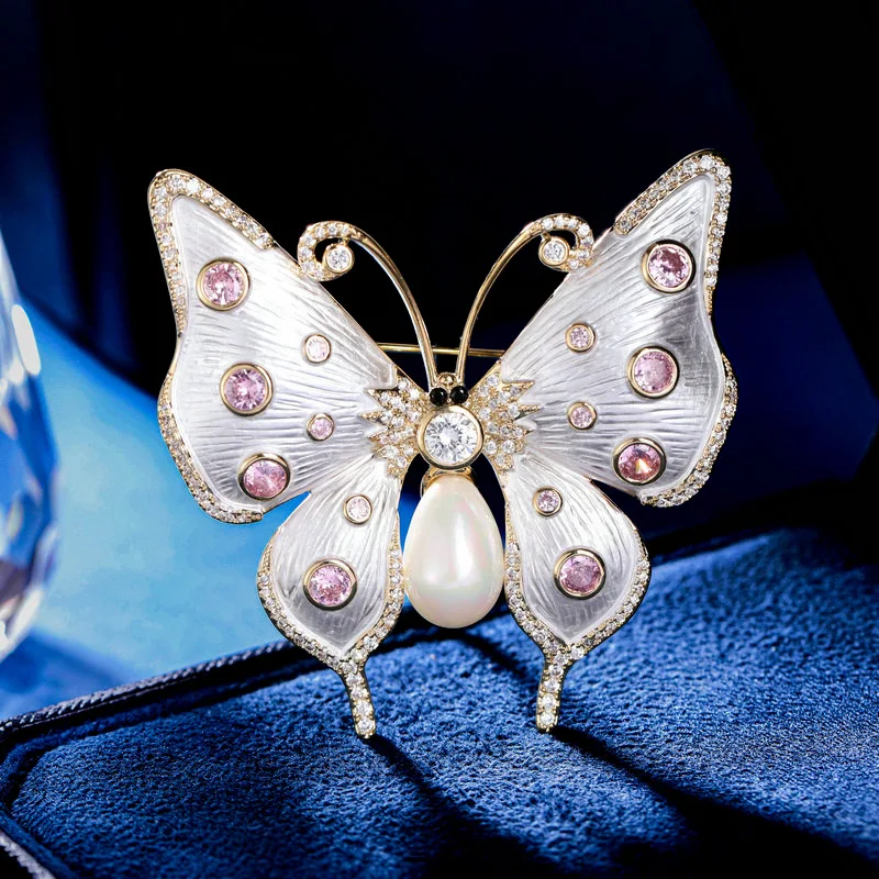 Breaking The Cocoon Into A Butterfly, Butterfly Brooch, High-End Sense, Elegant Temperament, High-End Palace Style, Winter Coat,