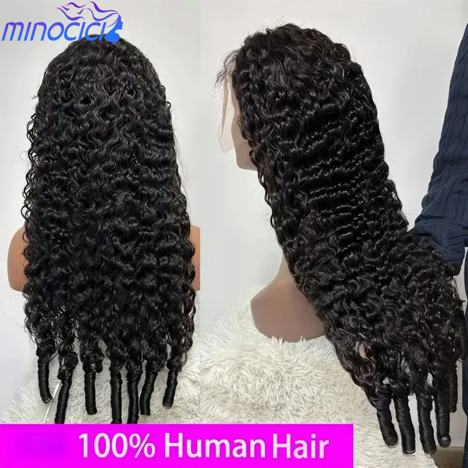 

Бирманский вьющийся парик из человеческих волос Глубокая волна 13X6 Hd Парик фронтальной части шнурка 250 Плотность Волна воды Предварительно выщипанный бразильский парик фронта шнурка 40 дюймов