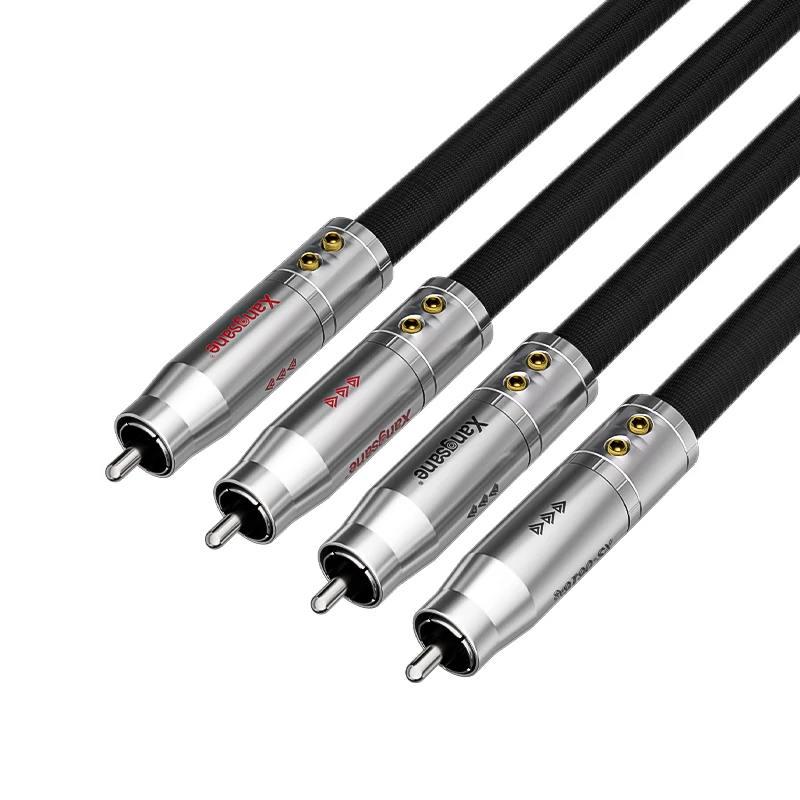 Xangsane 5N pure silver hifi RCA audio cable CD amplifier front and rear stage connection cable pure silver signal cable