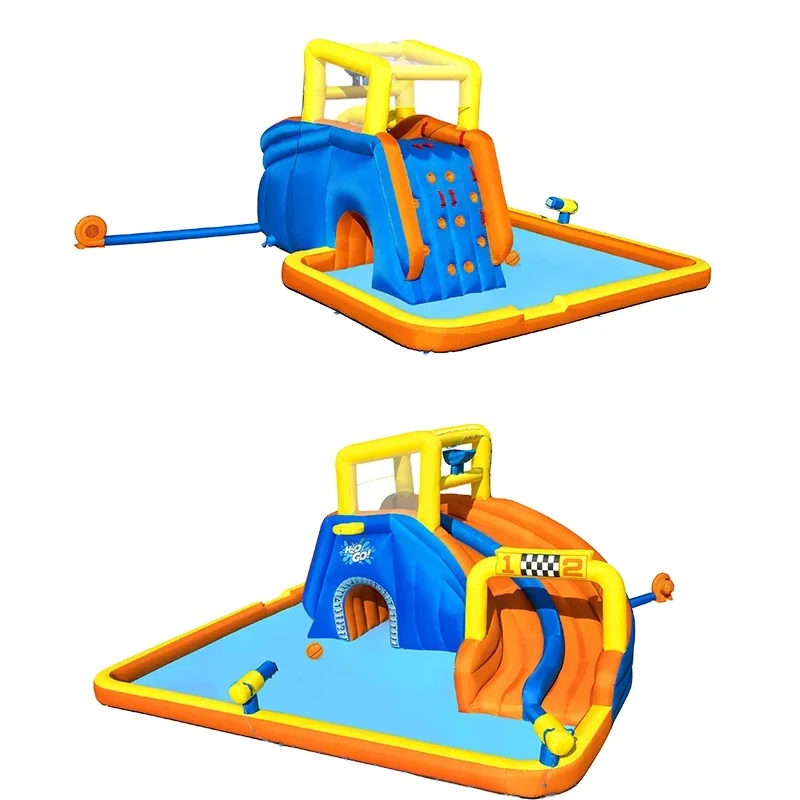 for 53377 5.51 m x 5.02 m x 2.65 m Super Speedway Kids Inflatable Water Park Swimming Pool