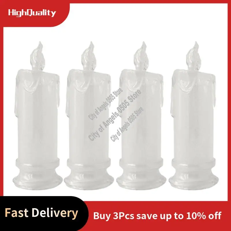 COFA-4PCS Velas LED sem chama, velas de pilar de folga LED, bateria incluída, decoração para Halloween Natal durável