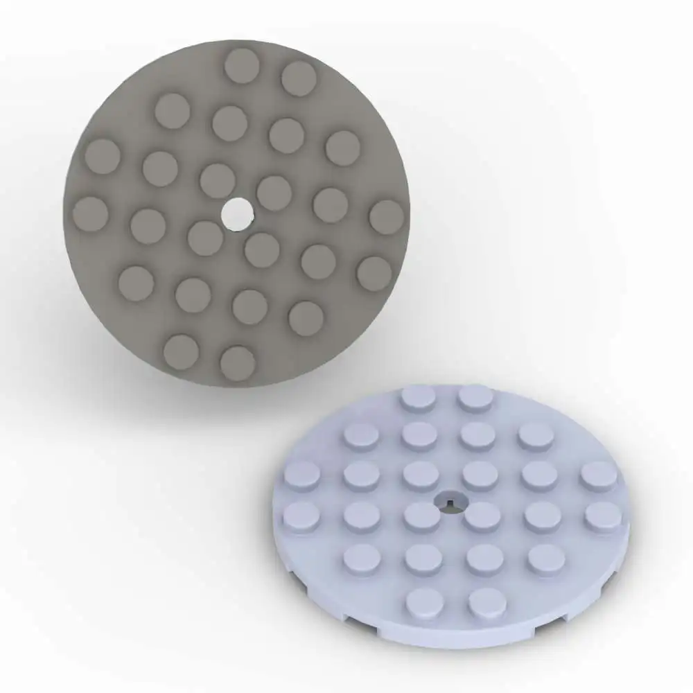 

MOC 10 шт. 11213 круглая тарелка 6x6, базовый кирпич с отверстиями, адаптивный строительный блок, игрушки для разделения, подарки на особый день для взрослых и мальчиков