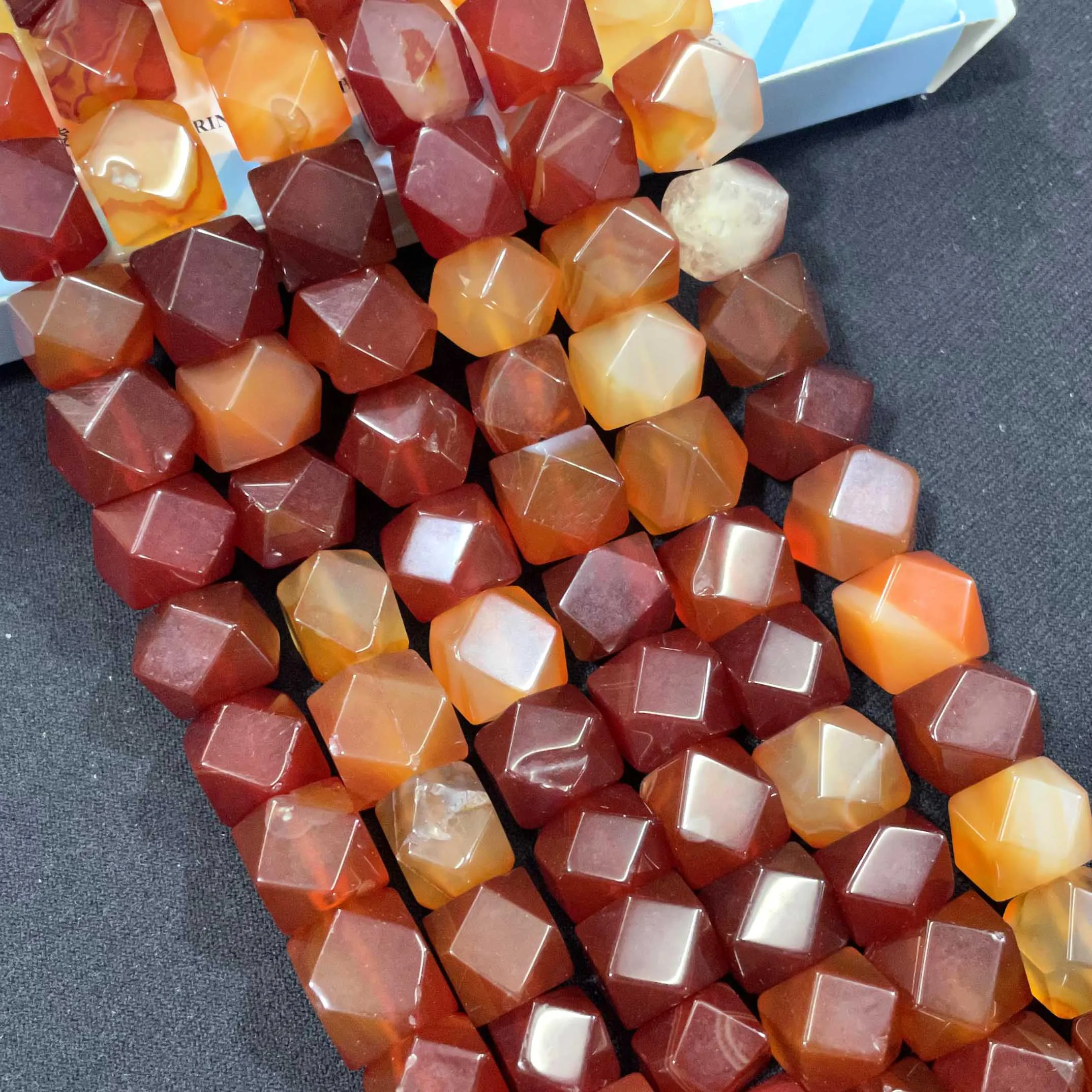 8MM 10MM Faceted Natural Stone Irregular Shape Agates Crystal Tiger eye Spacer Beads For Jewelry Making DIY Necklace Bracelet
