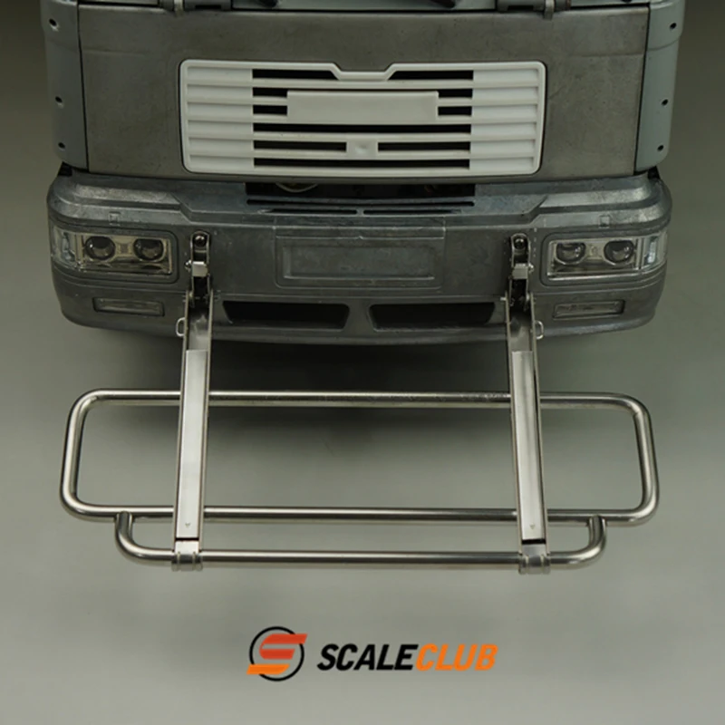 Scaleclub Model voor Tamiya JX 1/14 F2000 Shaanxi Auto Delong Truck Model Speelgoed Metalen Rvs Voorbumper Upgrade Onderdelen