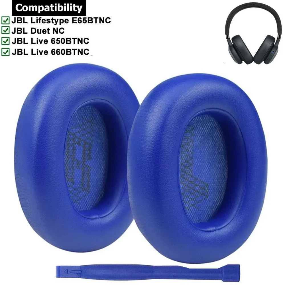 Live 650BTNC Ear Cushion Memory Foam Ear Pads Replacement Compatible with JBL E65 E65BTNC / Duet NC/Live 650BTNC Headphones