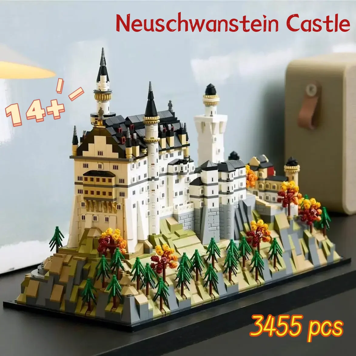 Weihnachts-Sonderangebot 21063 Schloss Neuschwanstein Architekturmodell-Bausatz Europäische Waldlandschaft Bausteine als Geschenk