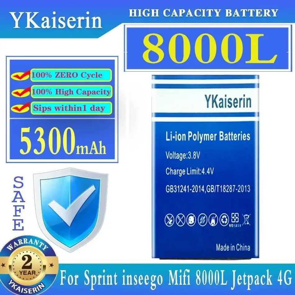 

5300Mah For Sprint Inseego Mifi 8000L Jetpack 4G 160002 Long-Lasting Mobile Hotspot Device Battery