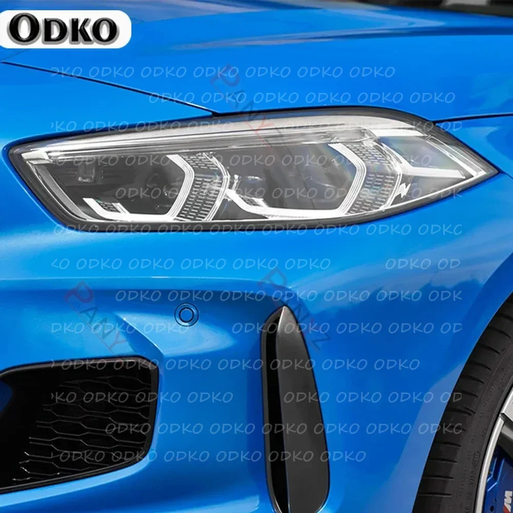 

2 шт. для BMW 1 серии F40 M135i 111, защитная пленка для фар автомобиля, восстановление фар, прозрачный черный защитный ТПУ