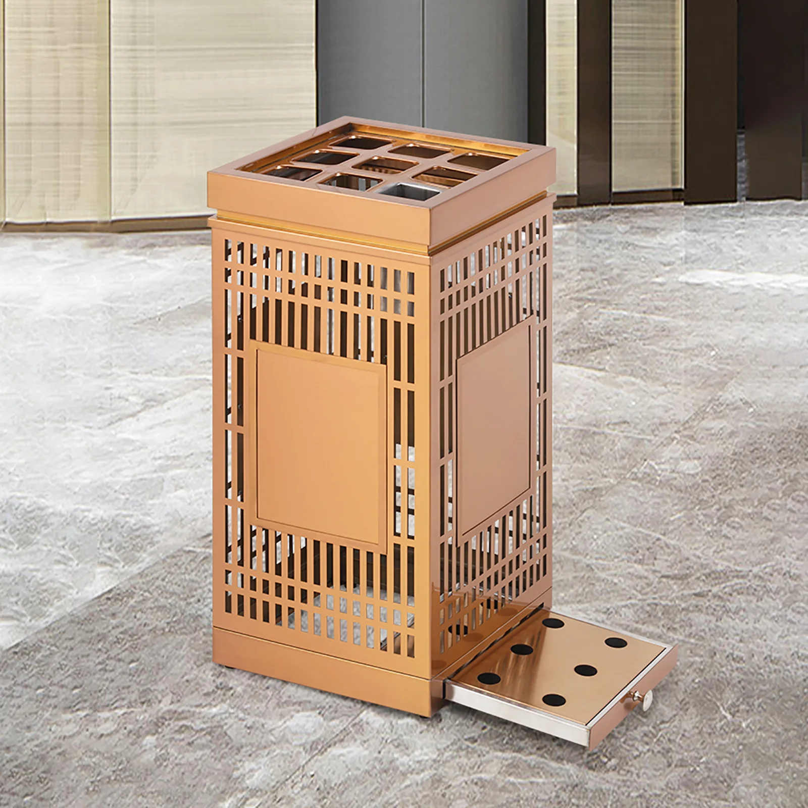 Stainless steel hotel sales department commercial umbrella storage rack for storing umbrellas