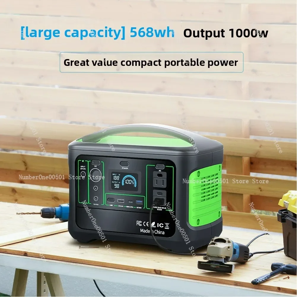 

12V-72V to 220V Portable Power Station Battery 600W Output Outdoor Power Supply for Emergency Car Refrigerator Device Charging