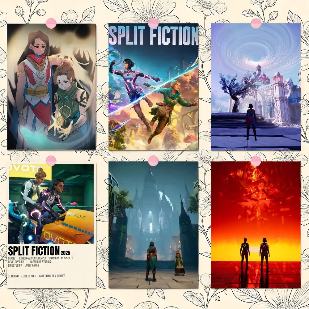 S-Split Fiction Poster Matte Self-Adhesive Wall Art Print Living Room Bedroom Home Decor