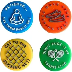 New Fun Slogan Tennis Racket Silicone Shock Absorber Tennis Damper Funny Vibration Dampener Unique Gift