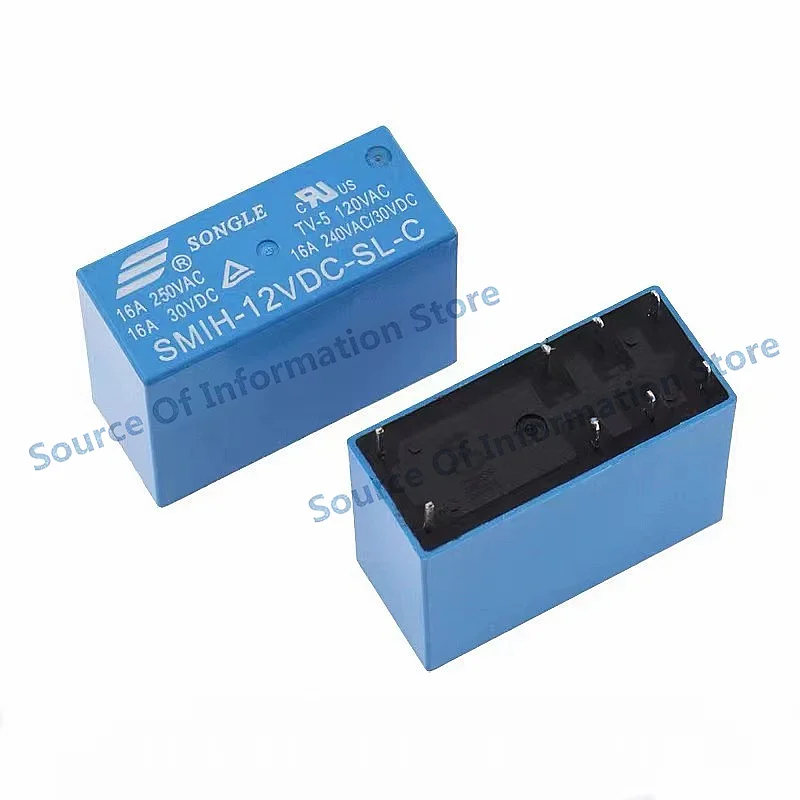 5Pcs Relay SMIH-12VDC-SL-C SMIH-24VDC-SL-A SMIH-05VDC-SL-A  - 5V 12V 24V DC 16A 250V 6Pin/8Pin