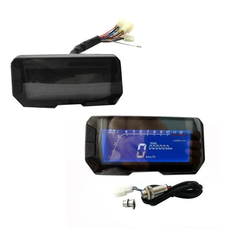

X-T LED 12000RPM 6 Gear Universal Motorcycle LCD Digital Speedometer Backlight Odometer 2 4 Cylinders Meter Without Wire Durable