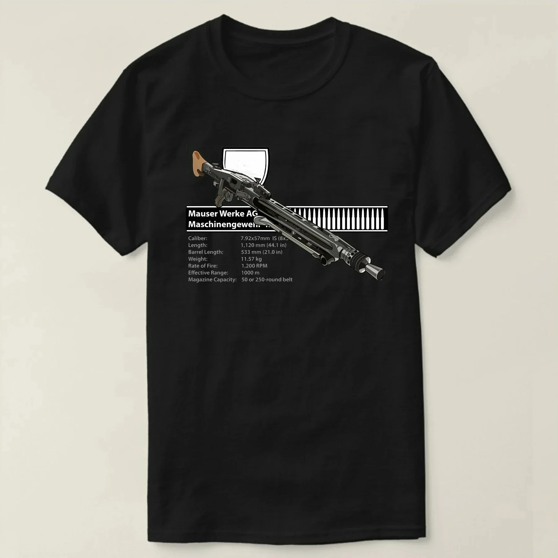 

Wehrmacht MG42 Machine Gun T Shirt. Short Sleeve 100% Cotton Casual T-shirts Loose Top S-3XL