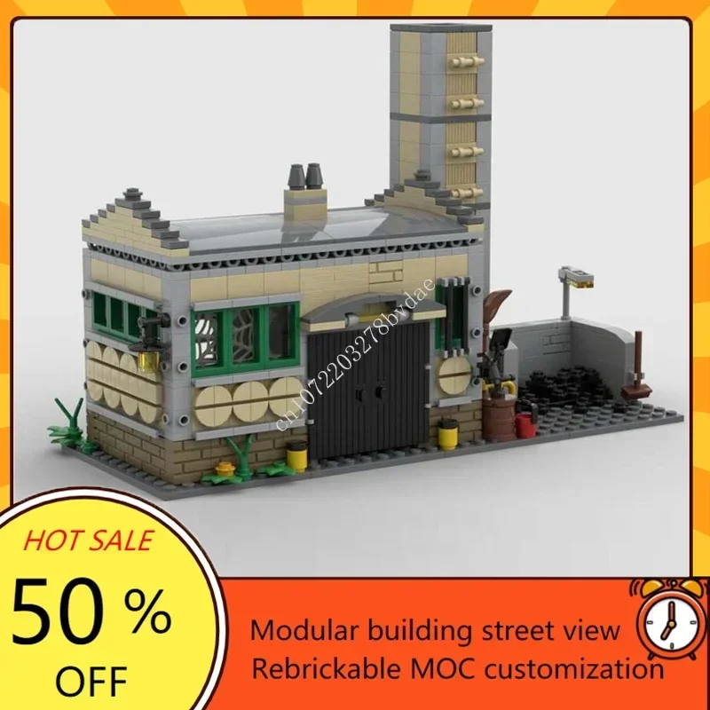 

694PCS Heating plant MOC Creative street view Model Custom Puzzles Architecture DIY Education Assembly Model Xmas Toys Gifts