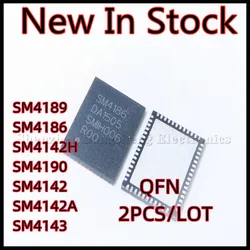 2PCS/LOT SM4189 SM4186 SM4142H SM4190 SM4142A = SM4142 SM4143 QFN SMD LCD IC chip New In Stock Original