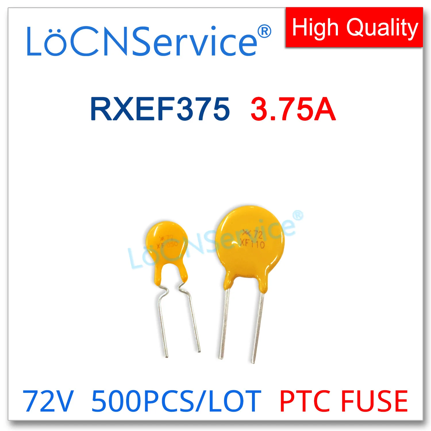 

LoCNService 500PCS RXEF375 72V 3.75A XF375 Resettable Fuse PTC DIP Chinese High Quality