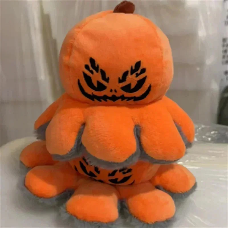 

Octopus Stuffed Fidget Toys Flip Cute Pumpkin Doll Decoration Flip Plush Toys Surprise Double Sided Halloween Gift For Children