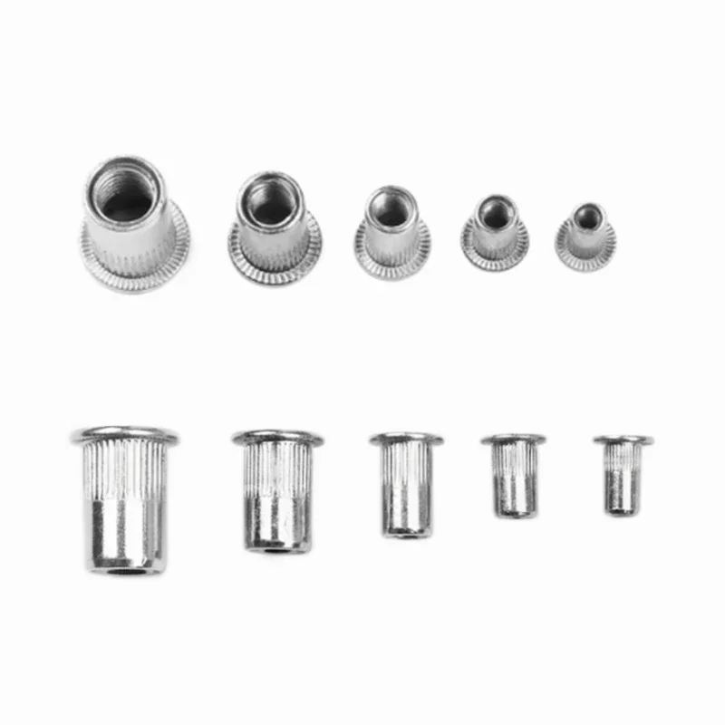 150PCS M3 M4 M5 M6 M8 Stainless Steel Flat Head Rivet Nut  Manual Threaded Nut Rivet Tool Household Repair Tools