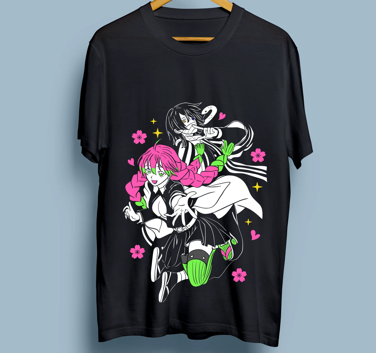 Demon Slayer Kimetsu no Yaiba T-shirt Iguro Obanai Kanroji Mitsuri Cosplay