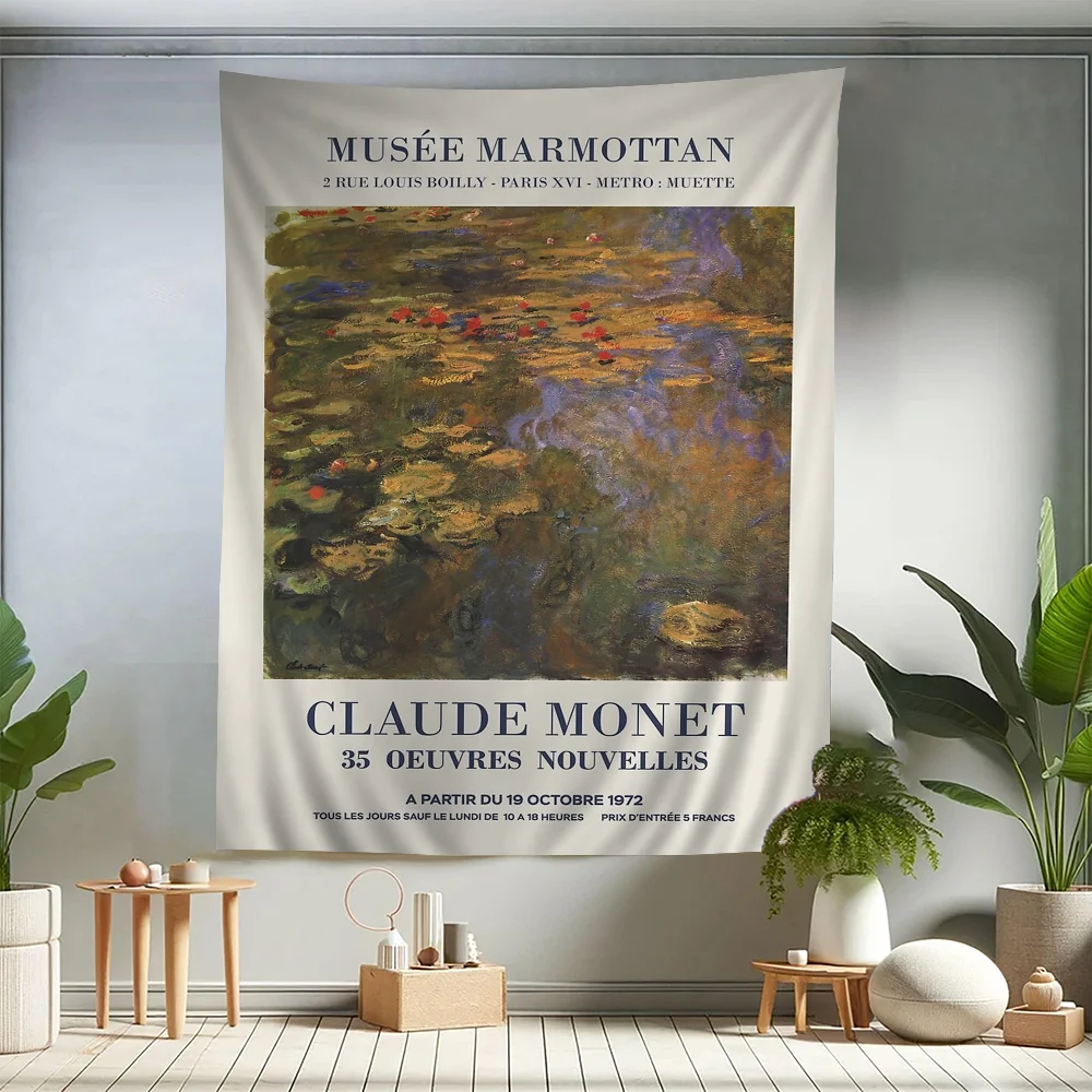 Impressionism Artist Claude Monet Hippie Wall Hanging Tapestries Art Science Fiction Room Home Decor Kawaii Room Decor