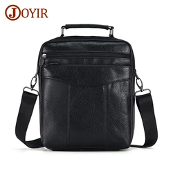 JOYIR Genuine Cowhide Leather Men's Shoulder Crossbody Bag Casual Messenger Bags for Male Travel Sling Chest Packs Satchel Bag