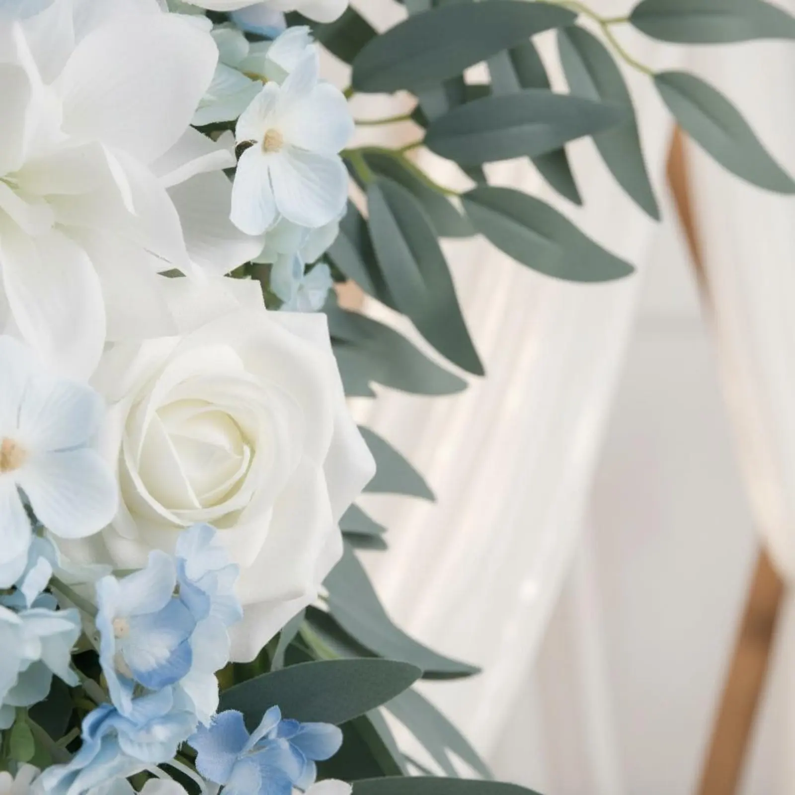 

2 Pieces Wedding Arch Flower Set Artisanal Design Wedding Arch Flowers Ceremony Backdrop Flowers Never Wilt for DIY Newlyweds