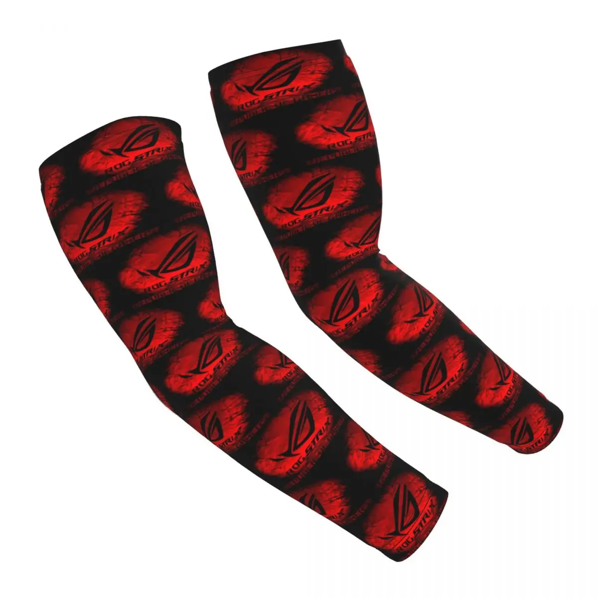 Rog Strix Asus Black And Red Arm Sleeves Men Women Sun UV Protection Tattoo Cover Up Sports Cooling Cycling