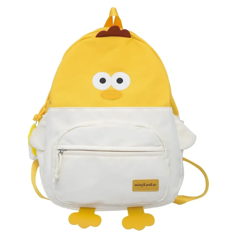 Women funny chick backpack female 2024 new cartoon cute schoolbag girl large capacity travel bag