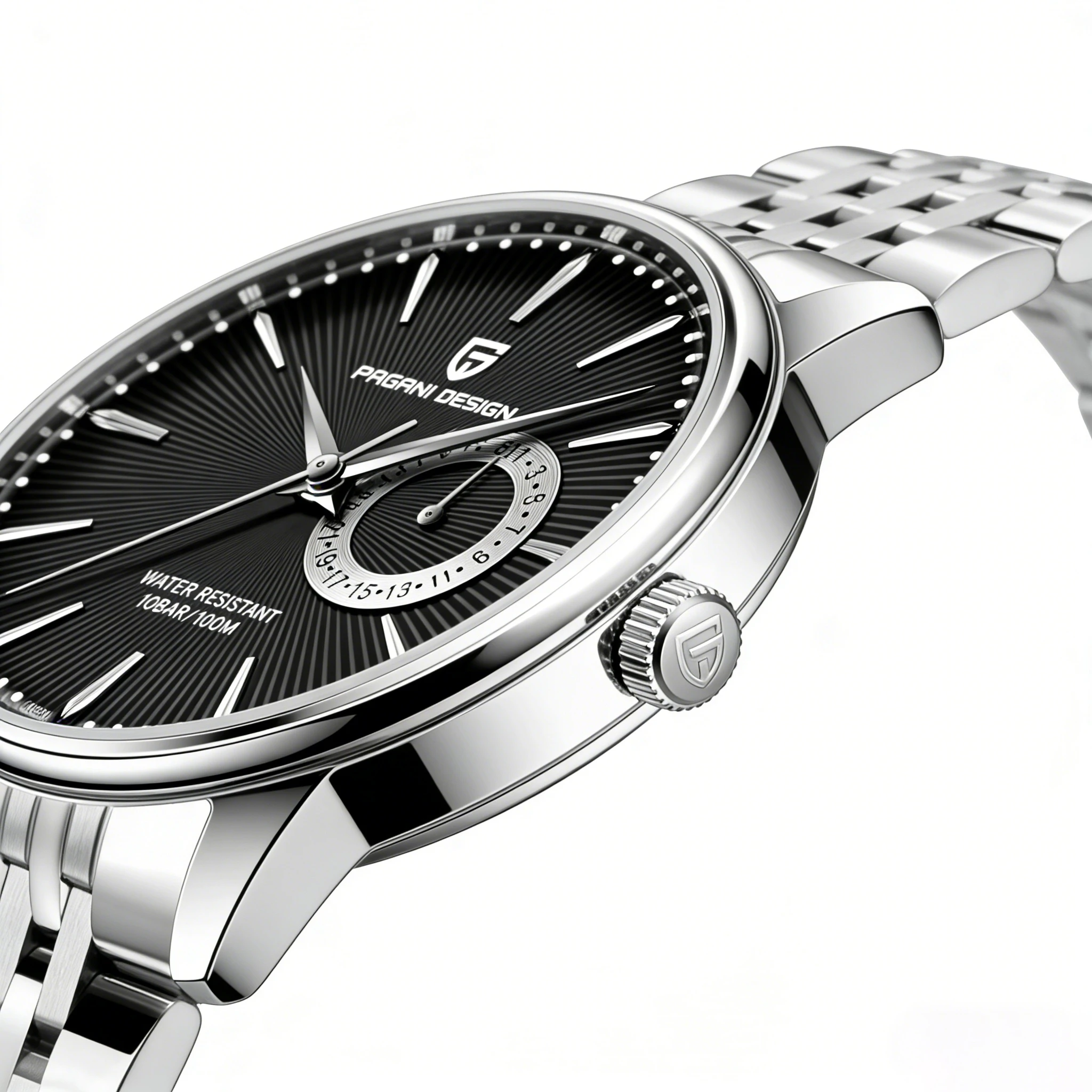 PAGANI DESIGN 2026 New Mens Quartz Watch Business Fashion New Stainless Steel Strap 100M Water Resistant Japan VH65 Movement - view 3