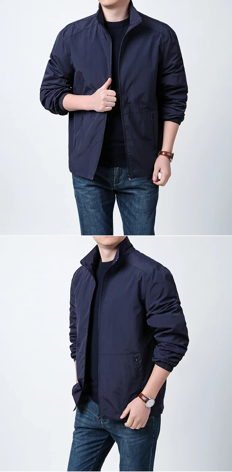 Men's Lightweight Packable Windbreaker Jacket 100% Polyamide Nylon Breathable Outdoor Sports Sun Protection Coat 2026