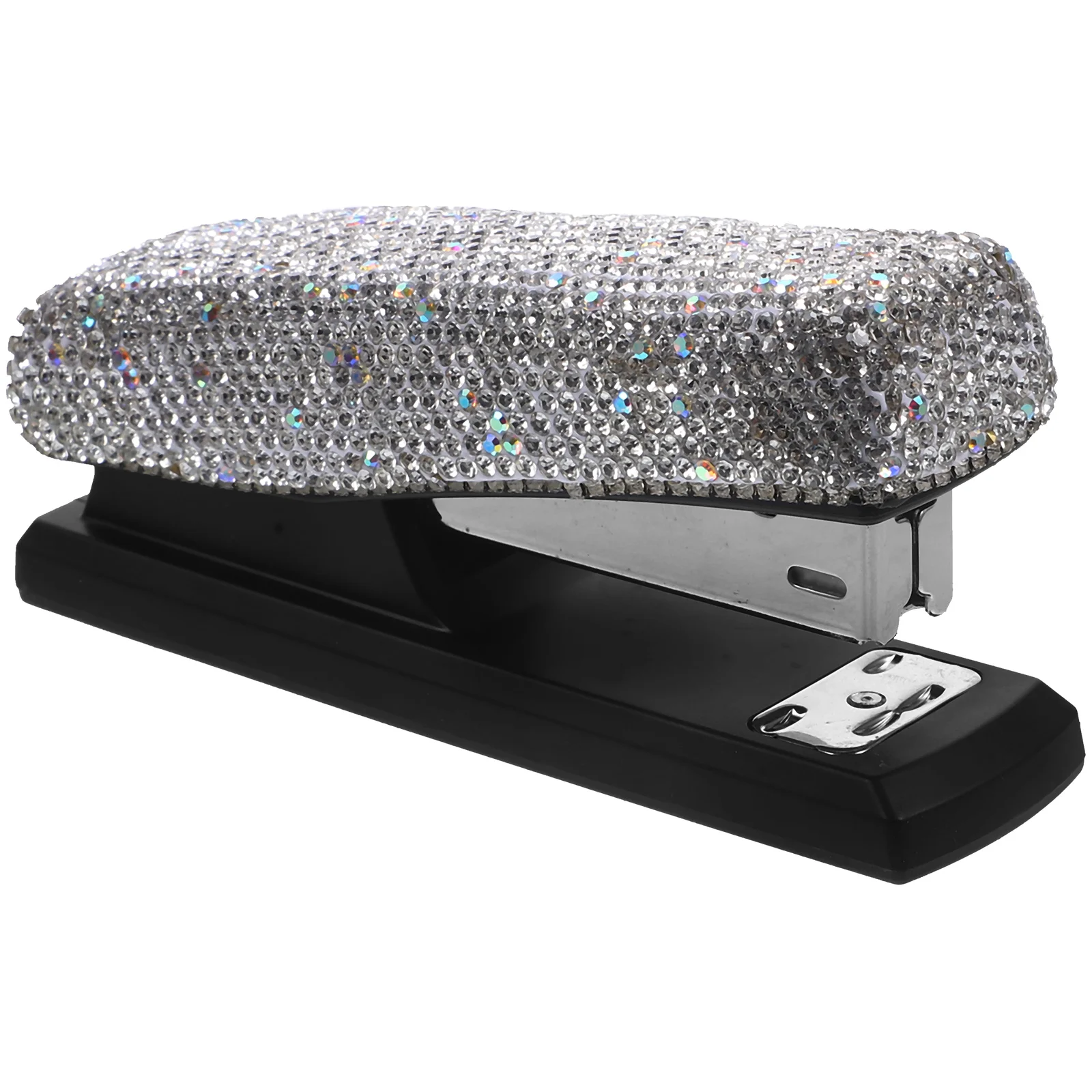 

1 set Rhinestone Stapler Diamond Desk School Supplies Creative Fashion Small Stapler For Desk Handheld Office Stationery