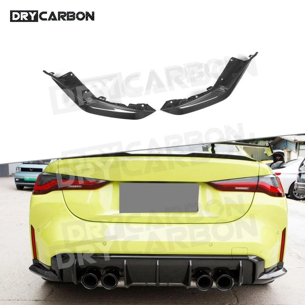 

Carbon Fiber O Style Car Rear Diffuser Lip Splitters Rear Bumper Lip Splitters Flaps Apron for BMW G80 M3 G82 G83 M4 2021+ FRP