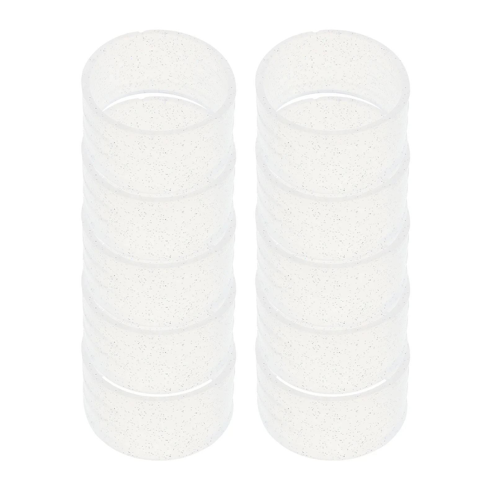 

10 Pcs Tennis Racket Sealing Ring Elastic Small White Silica Gel Convenient Overgrip Protector