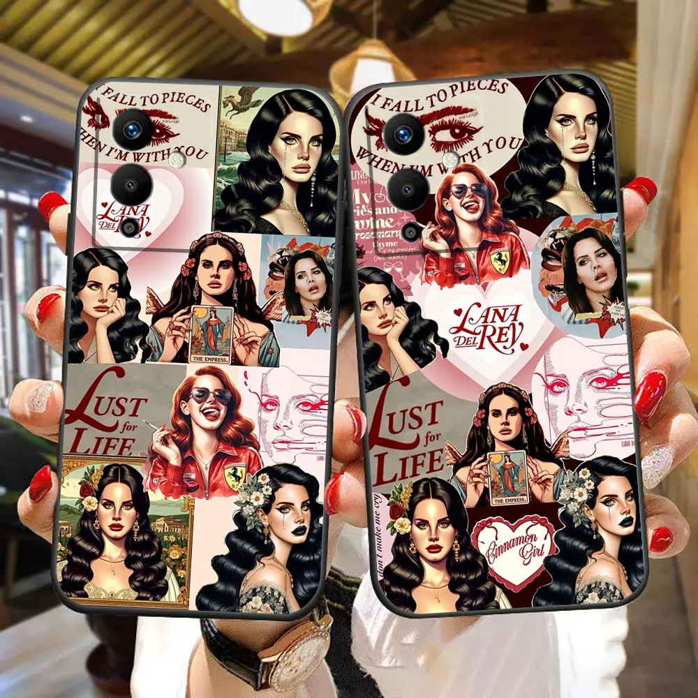 Cantor cartaz lana del rey caso de telefone para infinix zero tecno camon spark 20 30 30s 40 pala 5 6 7 pop smar 8 9 10 diy escudo capa