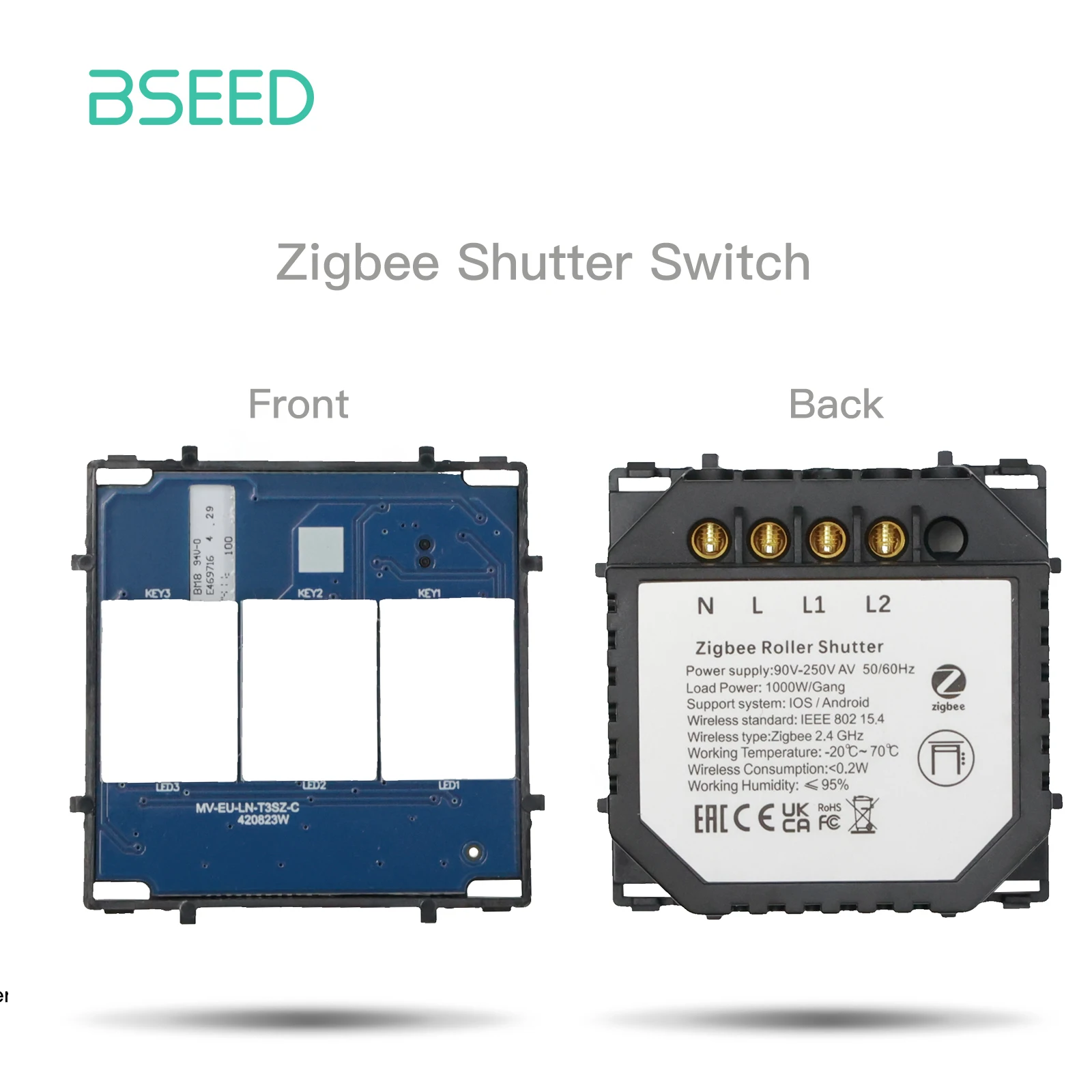 BSEED Zigbee Touch Schalter Funktion Teil Glas Panel Smart Dimmer Vorhang Schalter DIY Teil Zigbee Tuya Steckdose Teile Mit Neutral